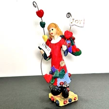 ANGEL FIGURINE Patchwork Buttons Hearts NOEL~ Whimsical, Nice