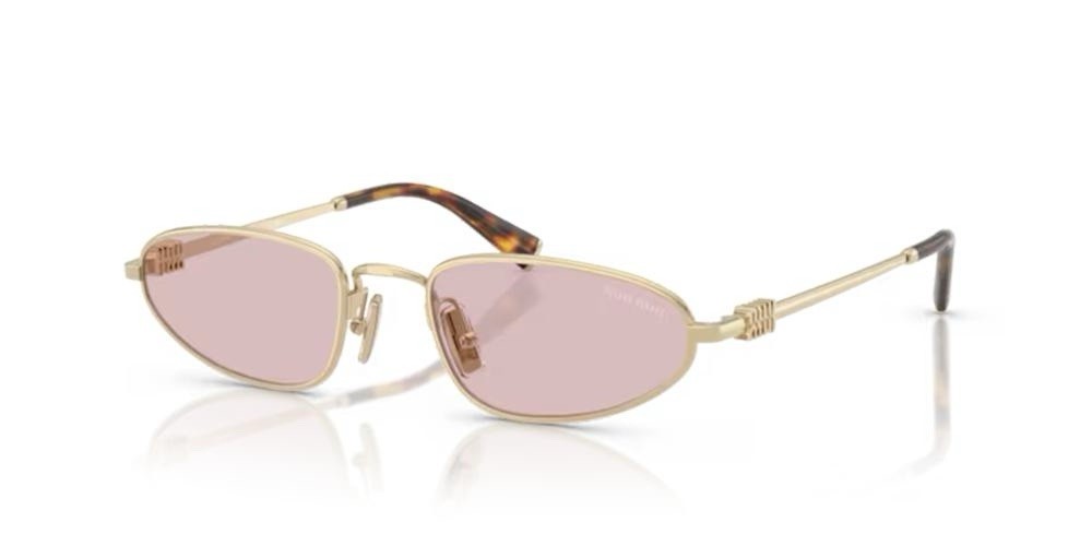 Miu Miu MU A52S ZVN4I0 Oro Pale Gold Pink Lens Women Sunglasses AUTHENTIC 52490₽