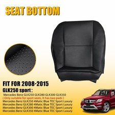 For 2008-2015 Mercedes Benz Glk350 Driver Passenger Leather Seat Cover Black P