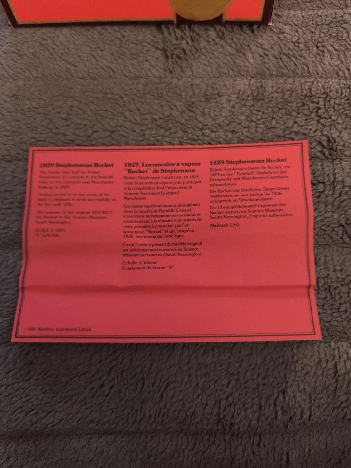 matchbox models of yesteryear Y-12 1829 Stephensons Rocket s.Fotos - Bild 3 von 4