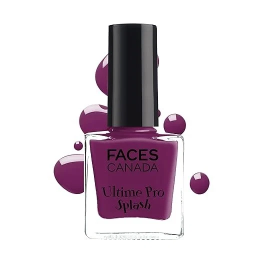 FACES CANADA Ultime Pro Splash Nail Polish - Mulberry 134 (8ml) | Quick Dry...