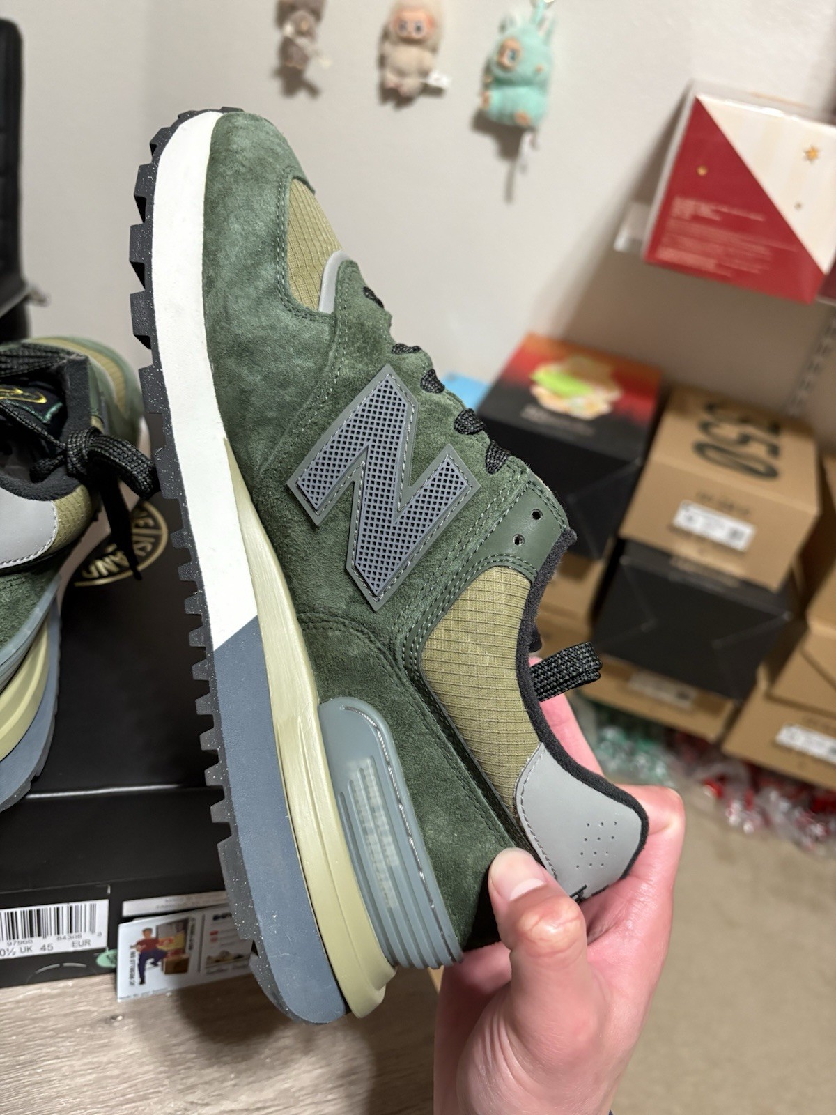 Size 11 - CLEAN New Balance 574 Legacy Stone Island Dark Green thumbnail 4