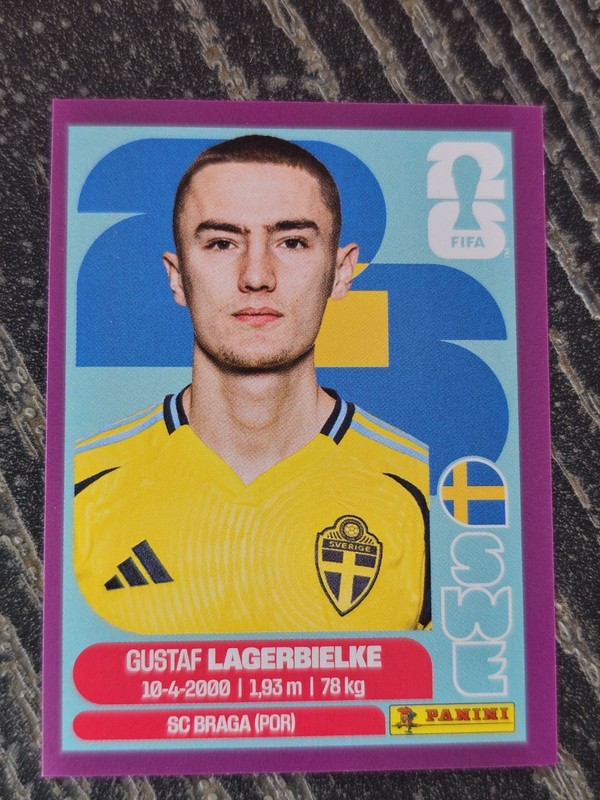 Panini World Cup 2026 Purple Sticker - Swe 7 Gustaf Lagerbielke