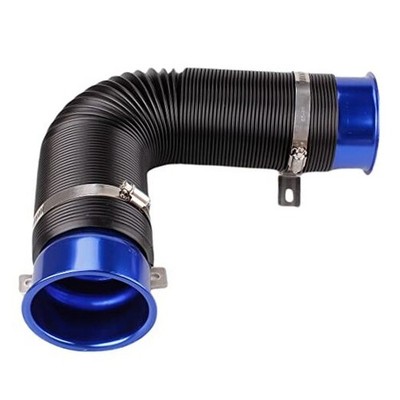 BARTOO 3'' Turbine Intake Pipe, Cold Air Intake Pipe 76MM Adjustable Blue