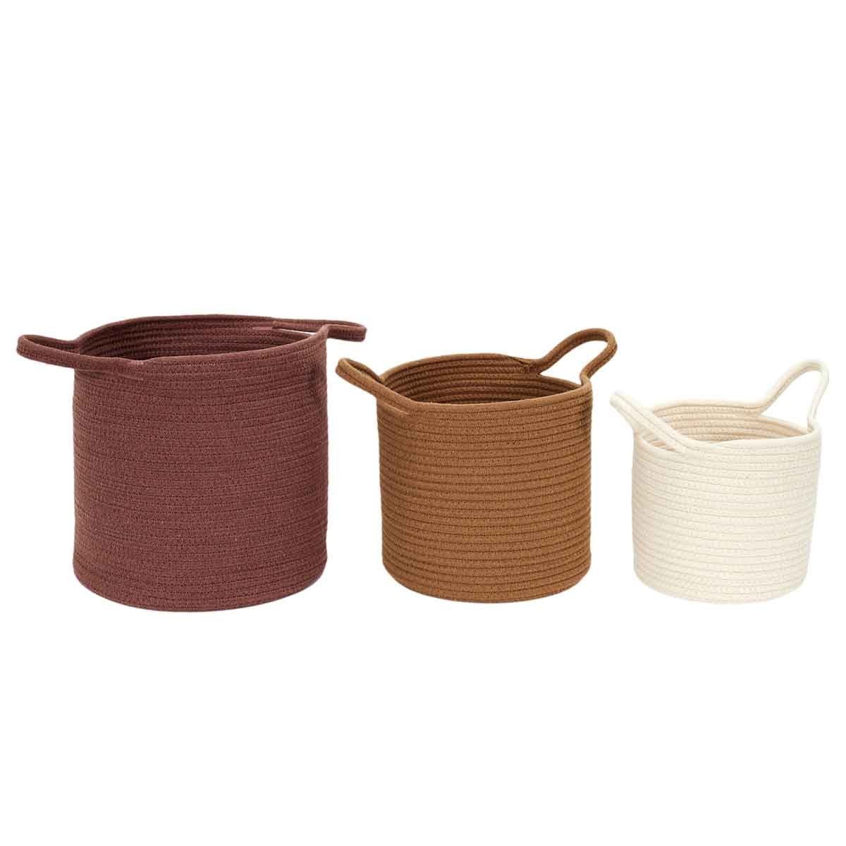 Panier de rangement d'architecte Patio 45cm : lot de 3 paniers de créateur multicolores