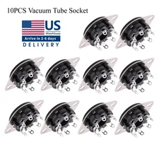 10PCS 8Pin Octal Vacuum Tube Socket For 6SN7 EL34 274B 6L6 KT88 Chassis MountFNL
