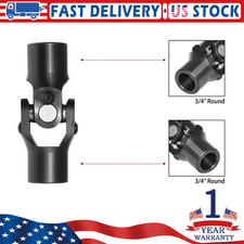 34 Round X 34 Smooth Round Black Universal Steering Shaft U Joint