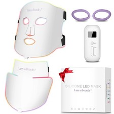 7 Color LED Face Mask Photon Light Therapy, Skin Care Mask for Face and Neck
