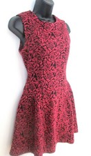 Vintage 90's/ 00's Rose-Patterned Skater Dress/ Grunge/ Punk, Goth Love 21 S (8)