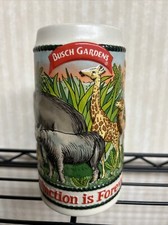 1985  Busch Gardens Extinction is Forever Animal Stein First In Series Mug