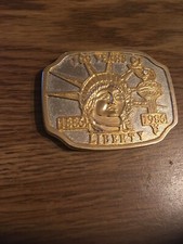 Vintage 100 Years of Liberty Belt Buckle -1886-1986 Statue of Liberty