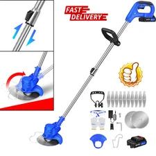 Garden Grass Trimmer 21V Cordless Battery Electric Grass Strimmer Edger Cutter