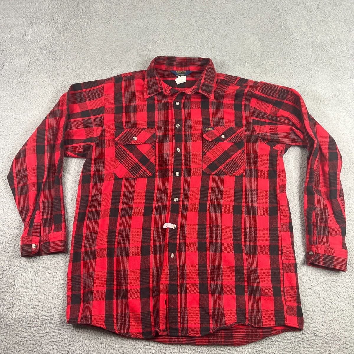 Vintage OshKosh Flannel Shirt Mens XLT Red Buffalo Plaid Grunge | eBay