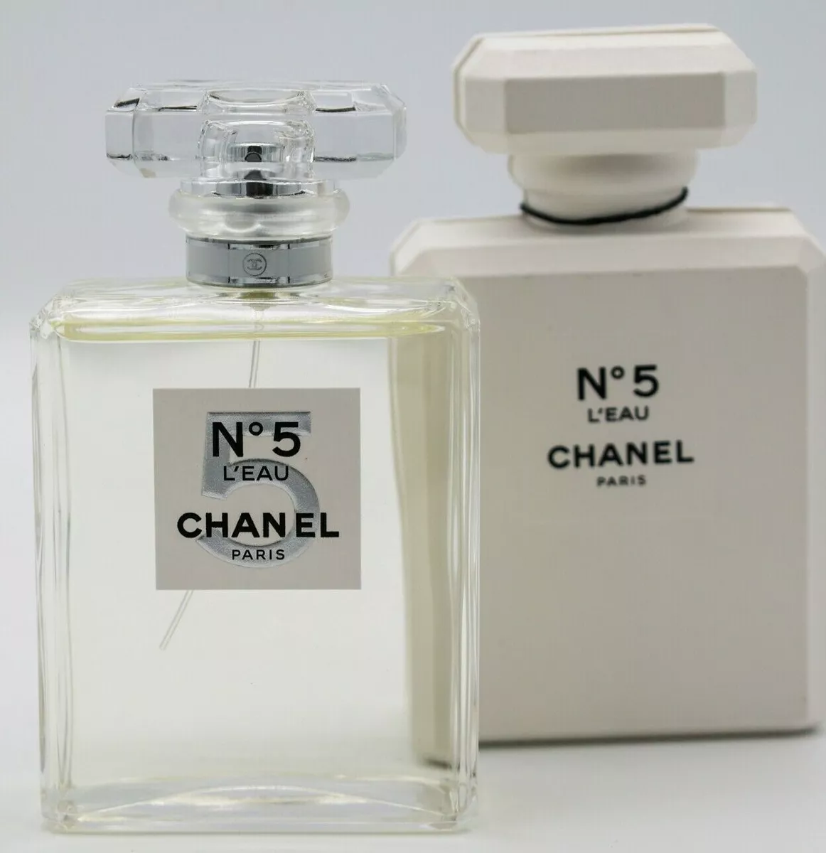 Chanel Paris No 5 Water Bottle White in Glass with Silver-tone - US