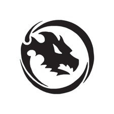 Dragon Head Circle - Vinyl Decal Sticker - Multiple Color  Sizes - ebn234