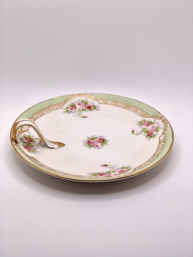 Nippon Hand Painted Plate W/ One Handle
