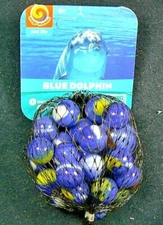 Nice Bag Of Official Mega Marbles (Vacor ) Blue Dolphin!