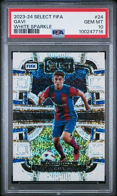 2023-24 PANINI SELECT FIFA WHITE SPARKLE #24 GAVI PSA 10 | eBay
