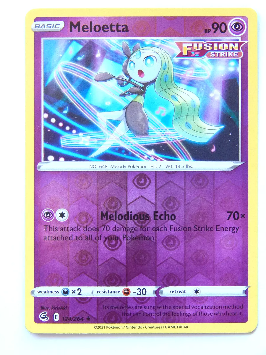 Meloetta - 124/264 - Rare - Reverse Holo - Pokemon Singles » Sword