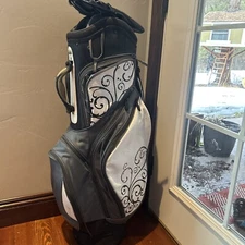 Bag Boy Golf Bag Cart Designer Single Strap Carry Rain Cover 10 Pockets Ladys