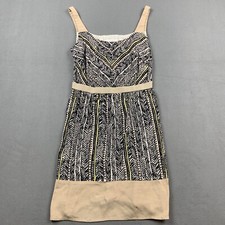 LOFT Dress Womens Size 2 Zebra Print Straps Sleeveless Short 100% Rayon Ladies