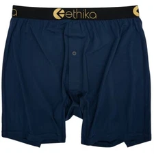 Ethika Alternate men's boxer shorts (MODAL - NAVY GOLD LUREX) size S