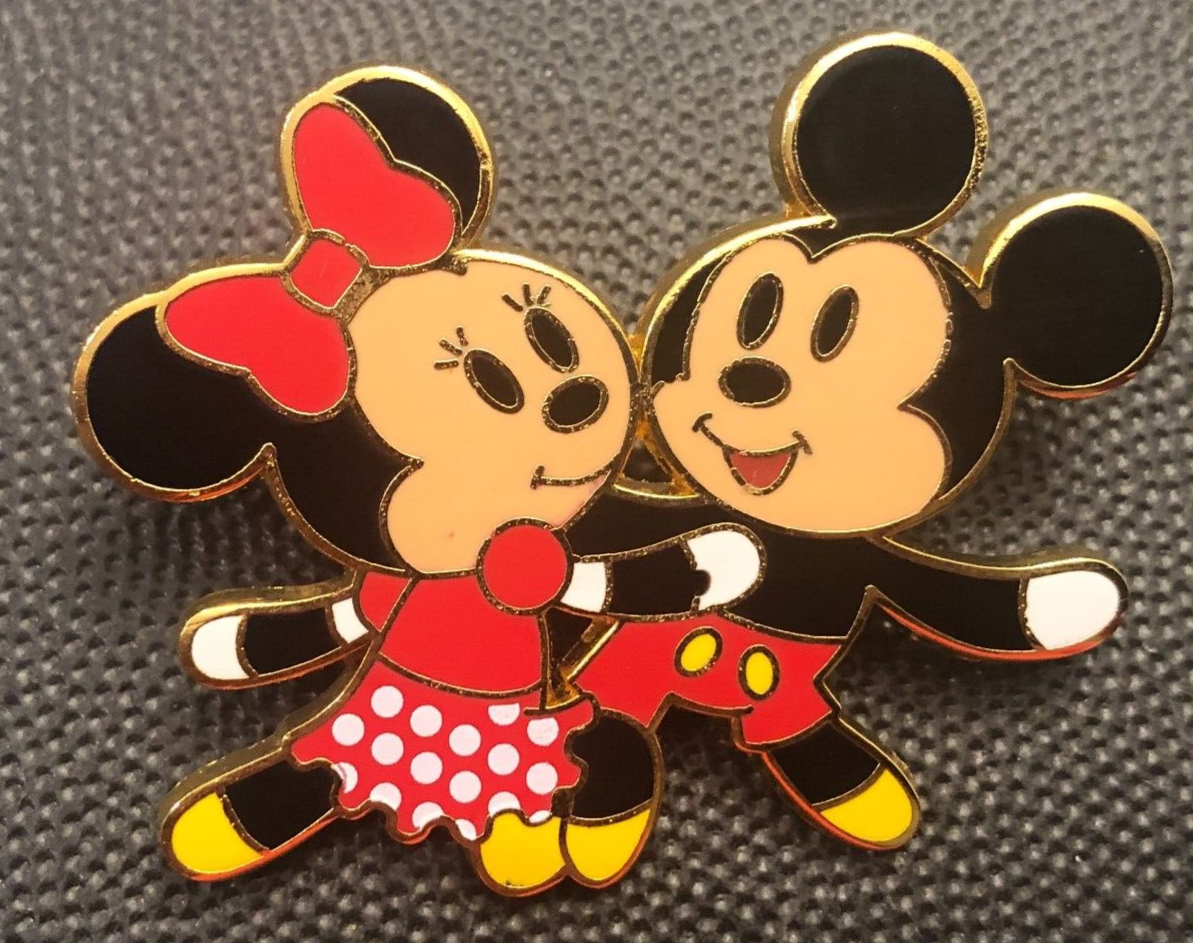 ミッキー＆ミニー♥ Disney pin 57814 Mickey and Minnie Mouse Flexible Characters Chibi