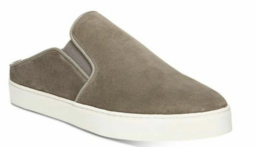 Vince Garvey Suede Slip on Mule Sneakers Flint Shearling Pointed Toe NWOB sz.9.5
