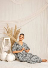 Kaftan for Women Gray Kaftan Dress Lightweight Boho Beach Cover Up Summer Kaftan
