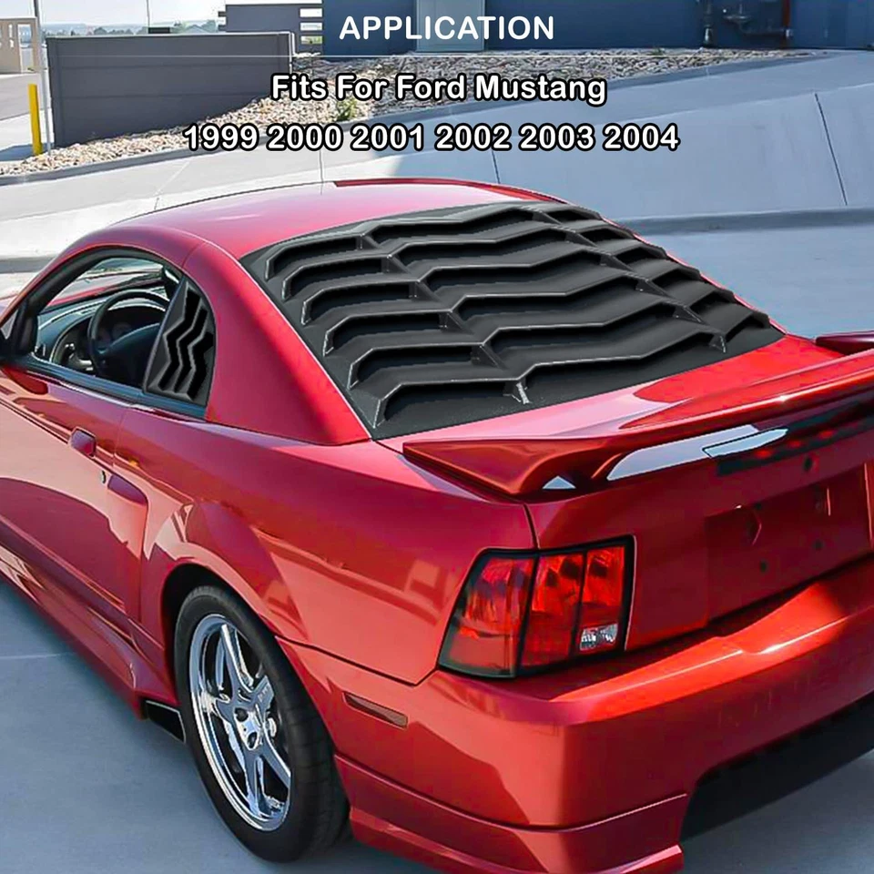 Rear Window Louver for Ford Mustang 1994-2004 Windshield Cover GT Lambo Style - Image 2 of 4