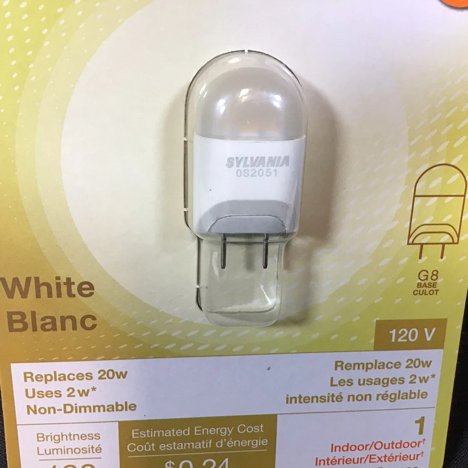 Sylvania 20W LED White Blanc 120V G8 Base 160 Lumens Light NEW - Image 2 of 3