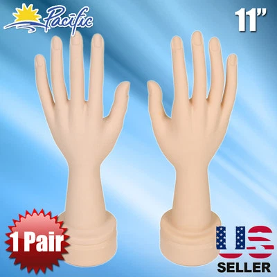 A1 PACIFIC Mannequin movable Flexible Hand Display Jewelry Bracelet nail ring holder 1 pair