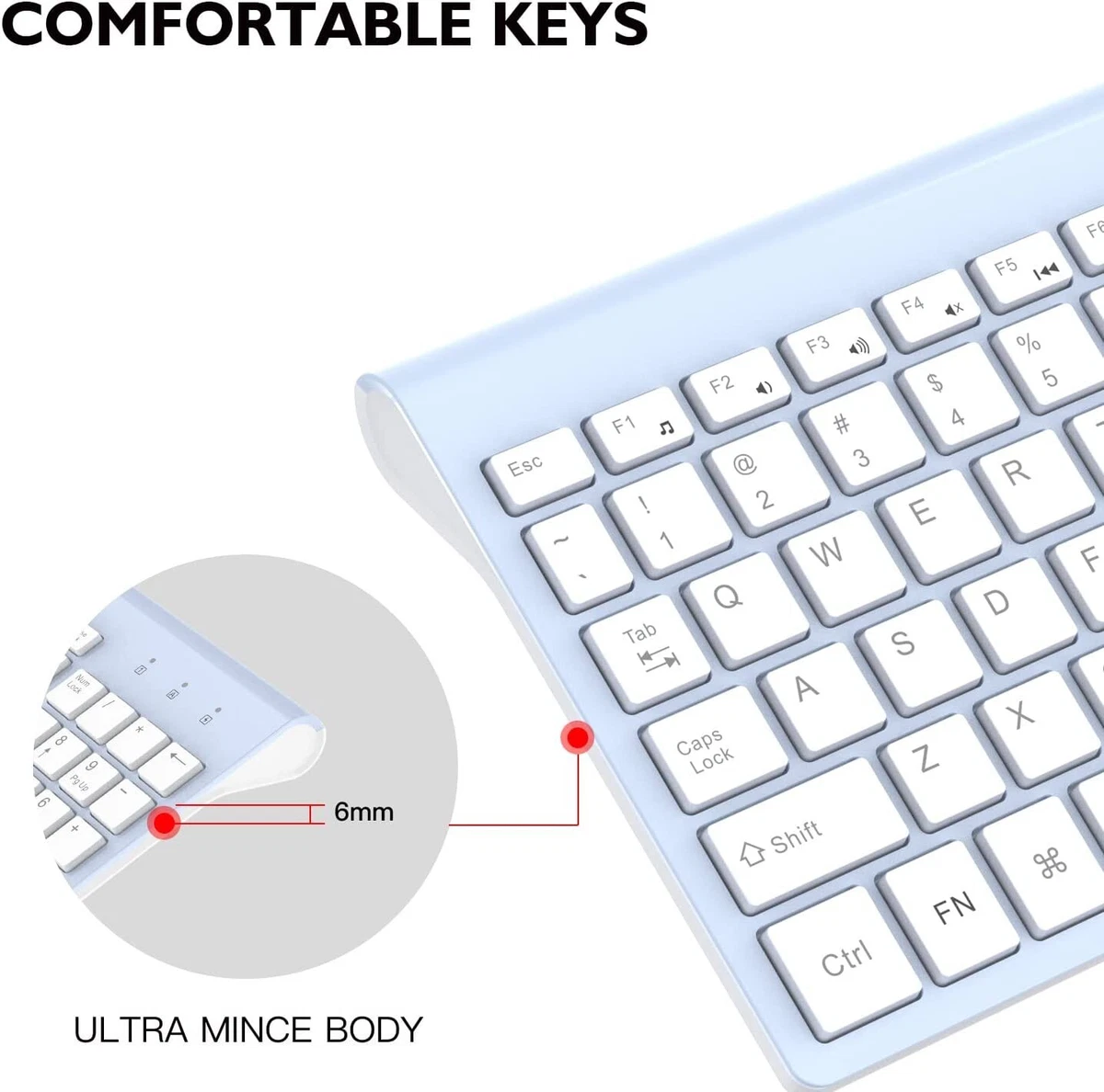 JUEGO DE TECLADO Y MOUSE INALAMBRICOS PEQUE OS PARA MAC Y PC