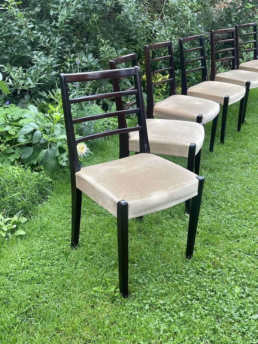 Set Of 6 Vintage Retro Teak Mid Century Dining Chairs Six For
