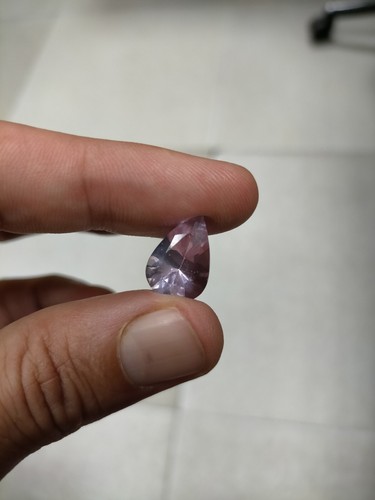 7.34ct Amatista Natural Púrpura Forma Pera Origen Uruguay Sin Tratamiento - Foto 5 di 24