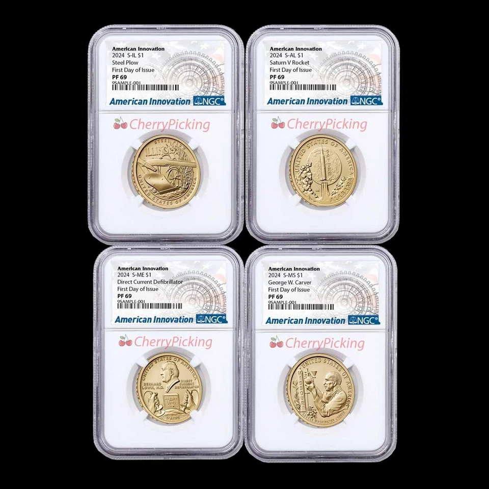 2024 S AMERICAN INNOVATION Proof Set NGC PF 69 IL, LS, ME, MS FRST DAY OF ISSUE - Image 3 of 3
