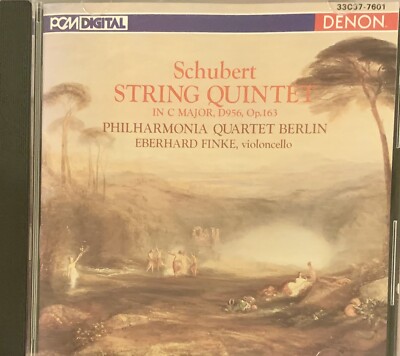 Schubert String Quintet in C Major Philharmonia Quartet Berlin Finke CD Like New