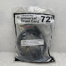 4 Prong 72 Universal Electric Dryer Power Cord - 30 Amp