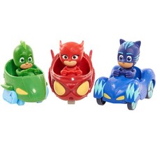 PJ Masks 3 Mini Vehicles CATBOY CAT CAR OWLETTE OWL GLIDER GEKKO MOBILE NEW