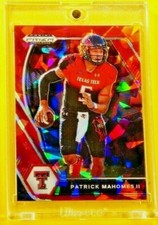 Prizm Patrick Mahomes Chiefs Tech Phenom Red Cracked Ice Parallel Refractor MVP