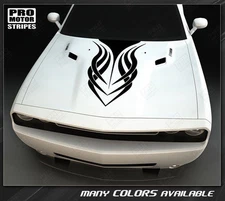 Dodge Challenger Tribal Style Hood Stripe Decal 2011 2012 2013 2014 Pro Motor