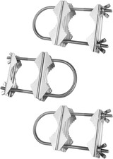 Double Antenna Mast Clamp V Jaw Block with U Bolts Heavy Duty Anti-Rust Mast to