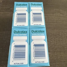 4)New Dulcolax Stool Softener 25ct. Stimulant-Free, Gradual Relief Exp 11/2027