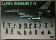 Hasegawa 36005 U.S. Pilot Ground Crew Set B X48-5 1:48 Scale Model Kit 1/48