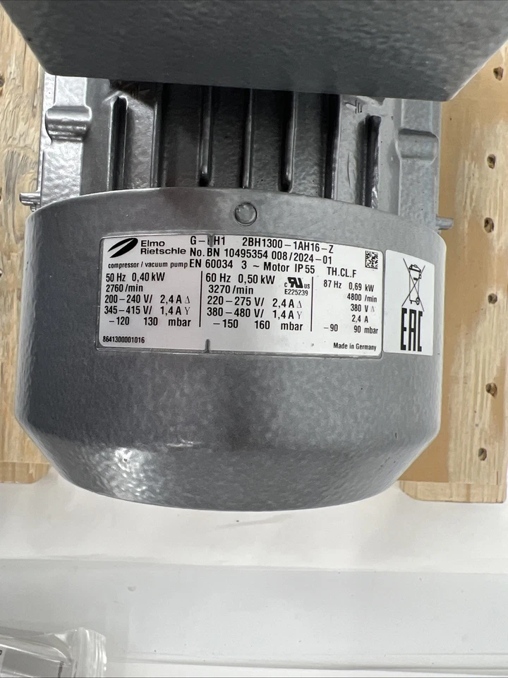 Elmo Rietschle G-BH1 2BH1300-1AH16-Z Side Channel Blower w Motor 1-1/2 HP - Image 2 of 4