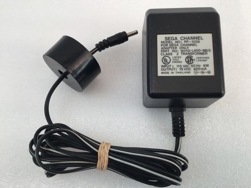 AC Adapter Only for Sega Channel, Model PP-1508, 15VDC, 400mA - W41D-L400-BB/2