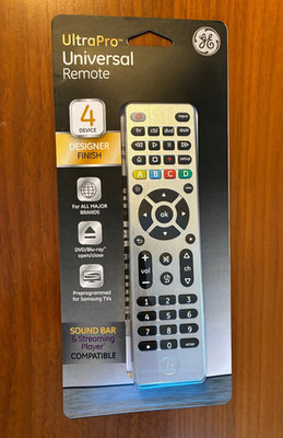 General Electric 33709 UltraPro Universal Remote Silver 4 Device New in package