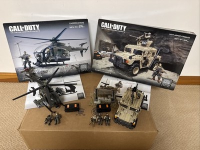 Mega Bloks Call of Duty Lot Light Armor Firebase and Chopper Strike Sets