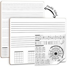 SCRIBBLEDO Guitar Practice Dry Erase White Board Lapboard 11 x 14 Whiteboard