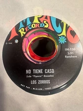 Latin 45 Ranchera Tejano Impacto Los Zorros No Tiene Caso Jovencita Mentirosa VG